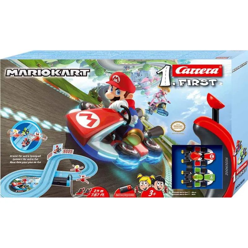 Milly Mally Autodráha Carrera FIRST Nintendo Mario Kart™- Mario and Yoshi 2,4m