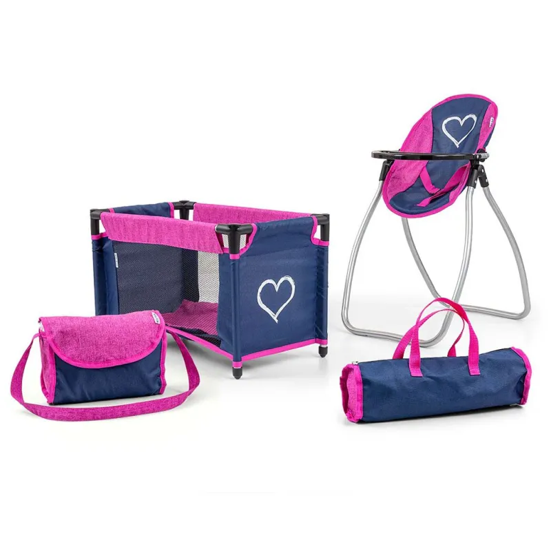Milly Mally Dětská sada pro panenky Elsa Prestige navy