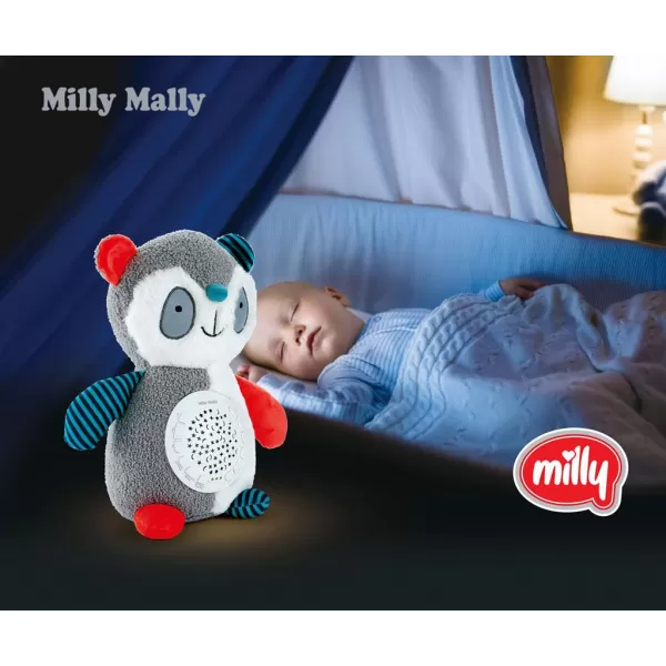 Milly Mally Plyšový usínáček panda s projektorem