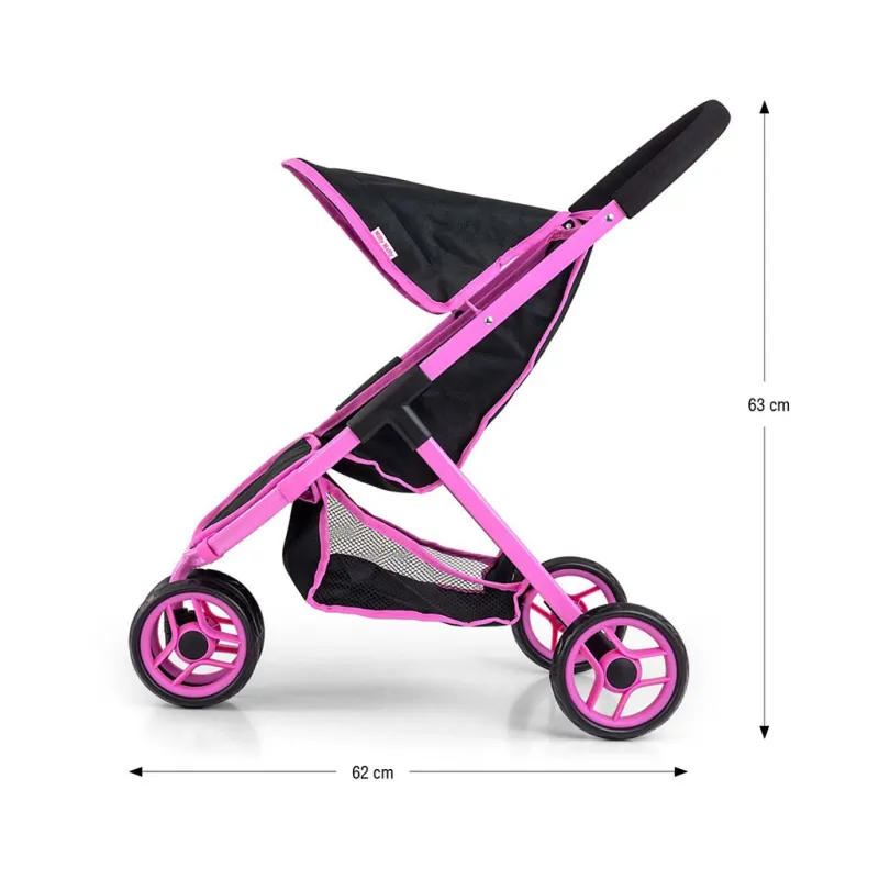 Milly Mally Dětský golfový kočárek pro panenky Susie Prestige Black