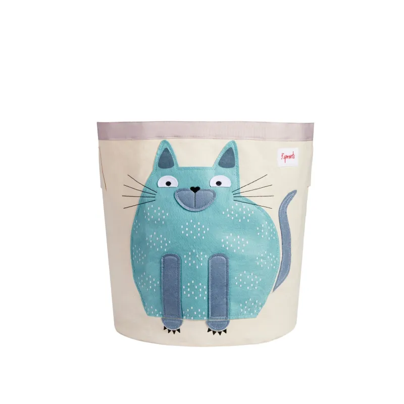 3 SPROUTS Koš na hračky Cat Blue