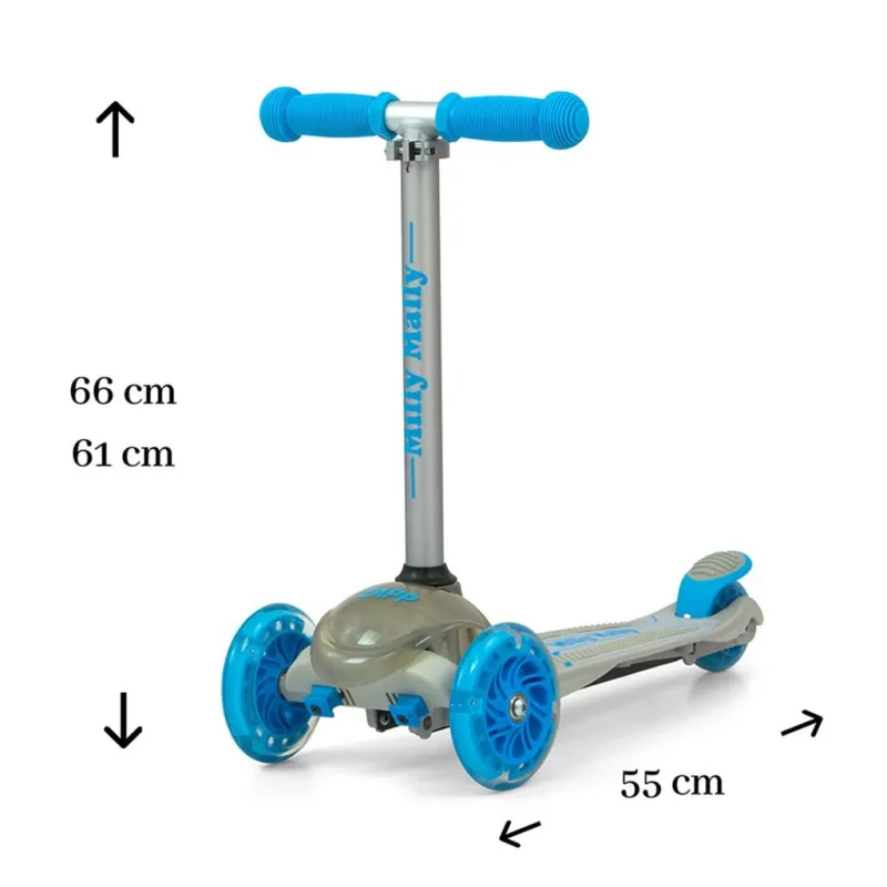 Milly Mally Dětská koloběžka Scooter Zapp grey