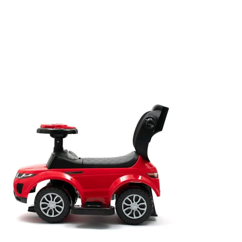 Baby Mix Dětské hrající odrážedlo s vodící tyčí SUV 3v1 bílé