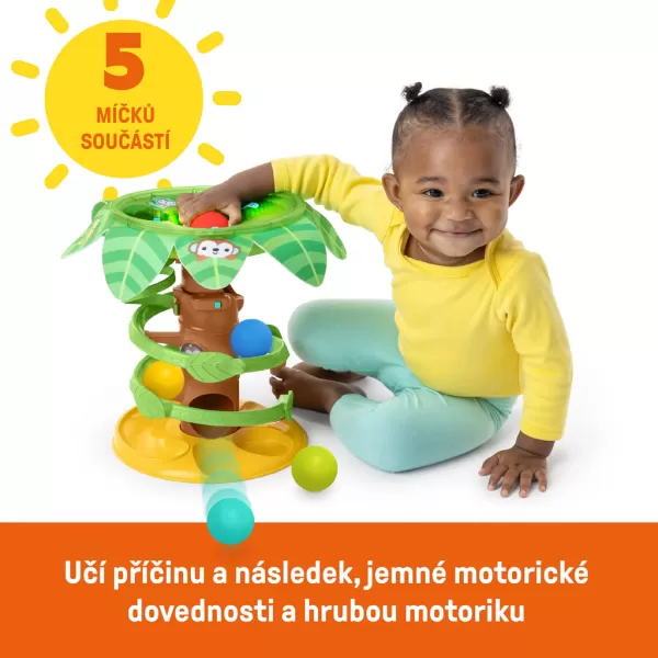 BRIGHT STARTS Dráha kuličková hudební Tropical Twirl 6m+