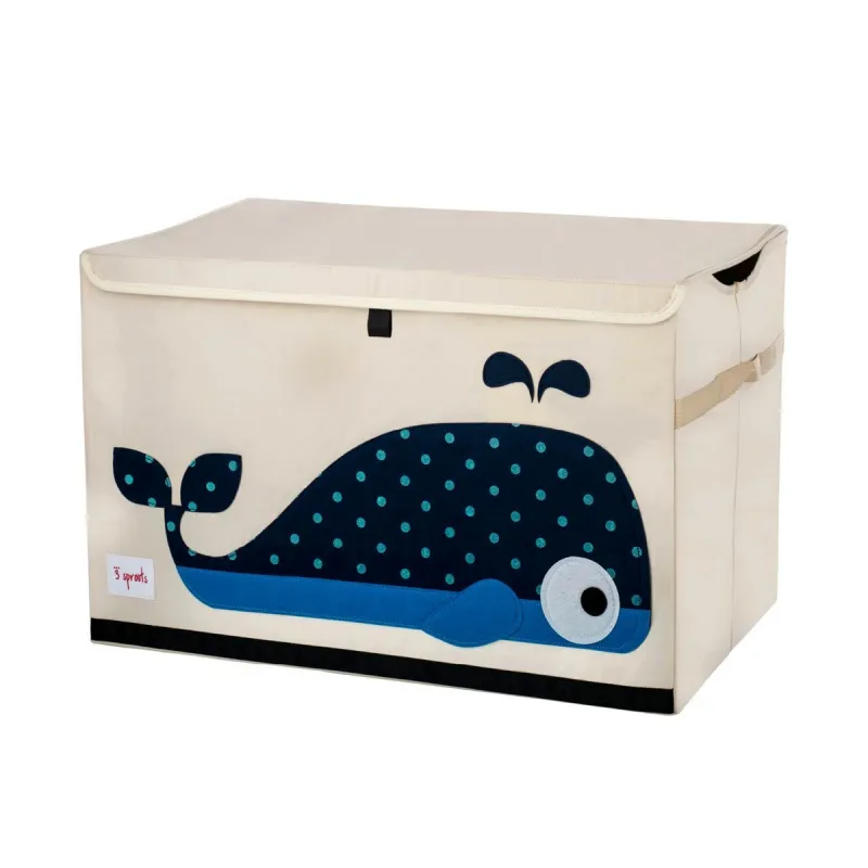 3 SPROUTS Truhla na hračky Whale Blue