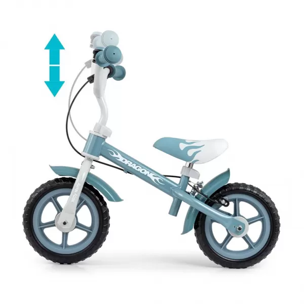 Milly Mally Dětské odrážedlo kolo Dragon s brzdou Denim