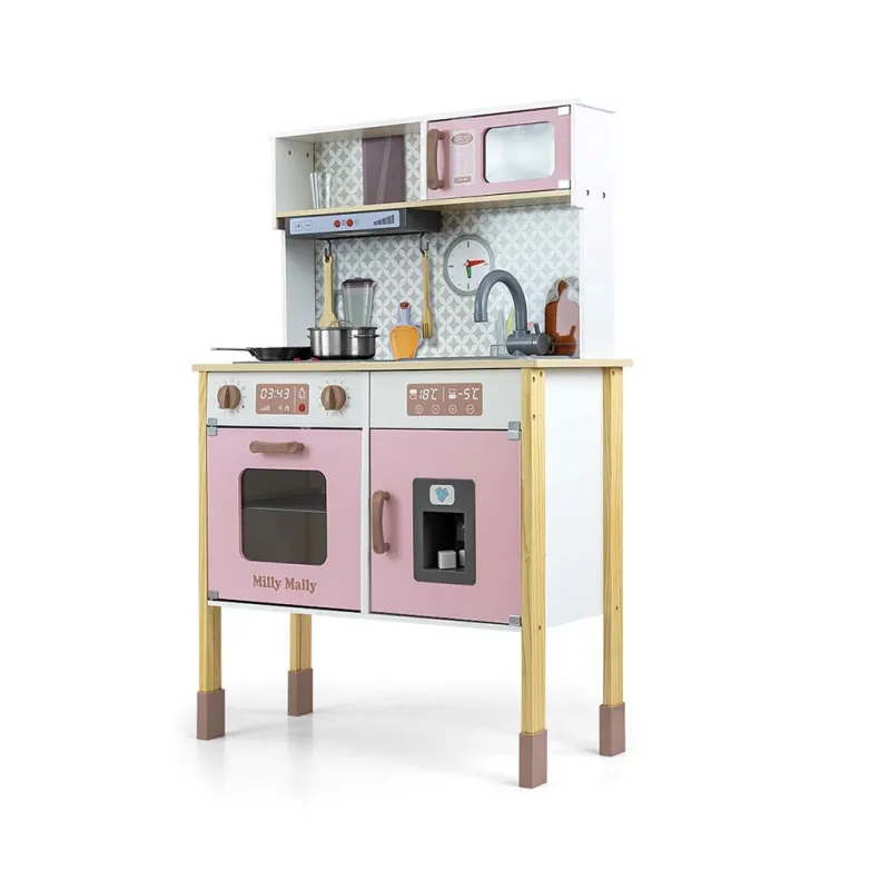 Milly Mally Dětská dřevěná kuchyňka Bjorn Pink