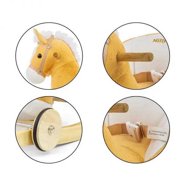 Milly Mally Houpací koník s melodií a kolečky Polly světle hnědý