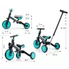 Milly Mally Dětská tříkolka 4v1 Optimus Plus s vodící tyčí mint