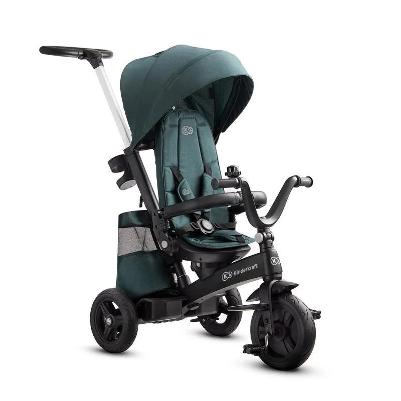 KINDERKRAFT SELECT Tříkolka Easytwist Midnight Green, Premium