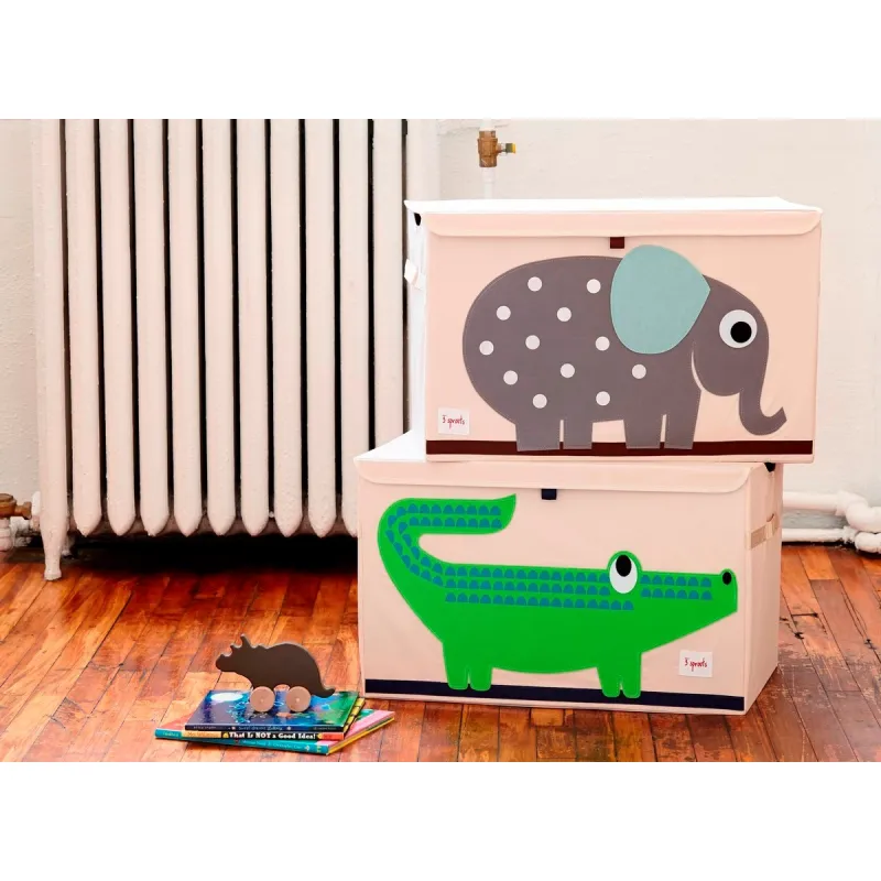 3 SPROUTS Truhla na hračky Elephant Gray