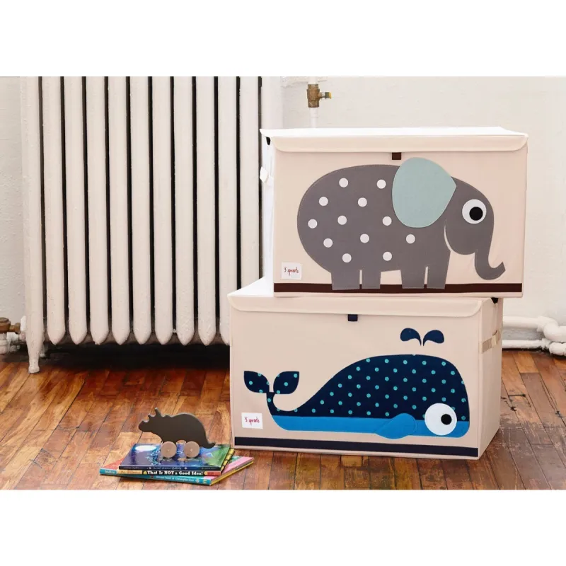 3 SPROUTS Truhla na hračky Whale Blue