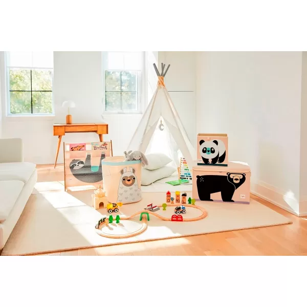 3 SPROUTS Truhla na hračky Bear Black