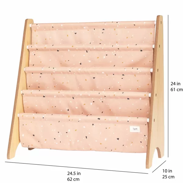 3 SPROUTS Stojan na knížky Recycled Terrazzo/Clay