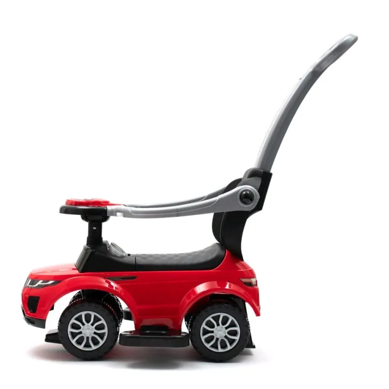 Baby Mix Dětské hrající odrážedlo s vodící tyčí SUV 3v1 bílé