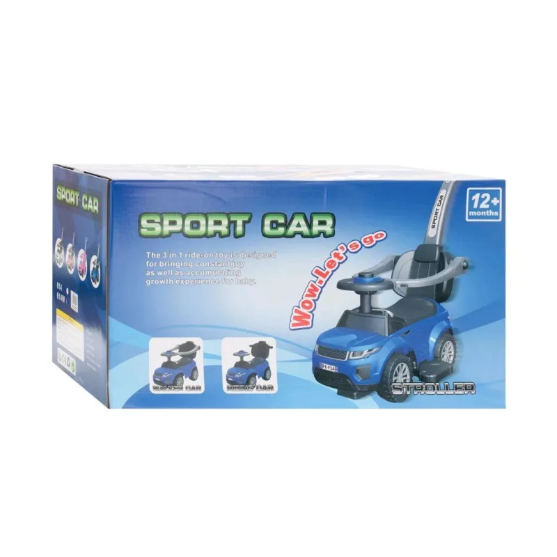 Baby Mix Dětské hrající odrážedlo s vodící tyčí SUV 3v1 bílé