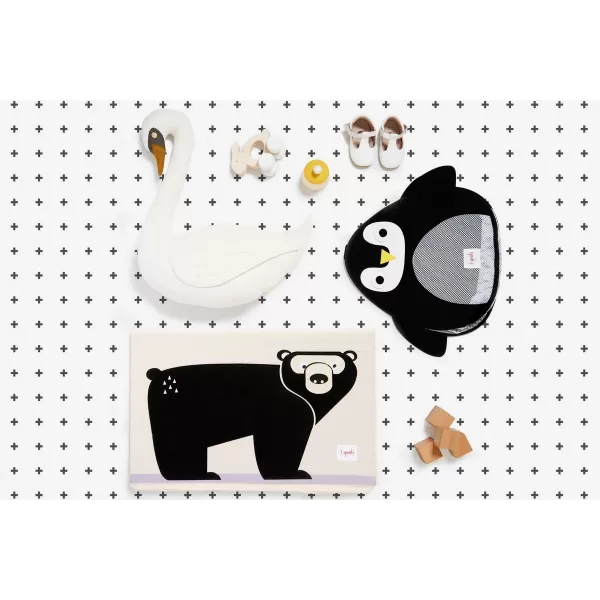 3 SPROUTS Truhla na hračky Bear Black