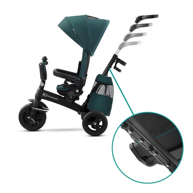 KINDERKRAFT SELECT Tříkolka Easytwist Midnight Green, Premium