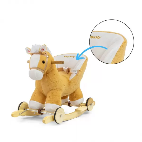 Milly Mally Houpací koník s melodií a kolečky Polly světle hnědý