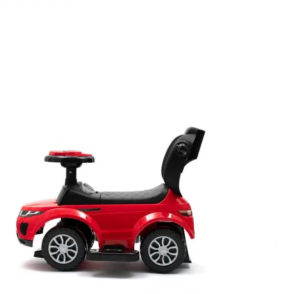 Baby Mix Dětské hrající odrážedlo s vodící tyčí SUV 3v1 červené