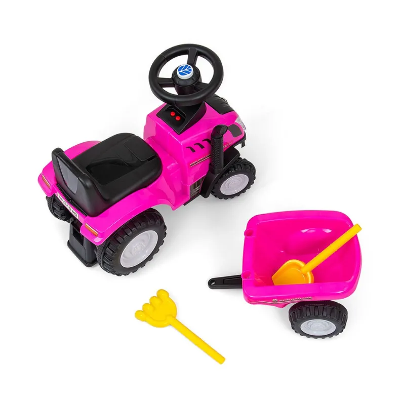 Milly Mally Odrážedlo NEW HOLLAND T7 TRAKTOR růžové