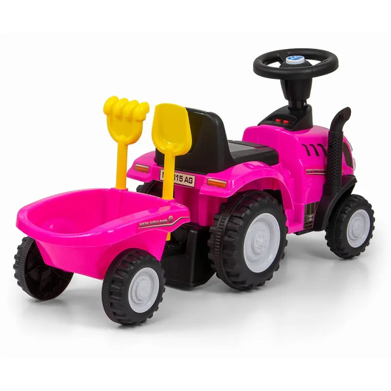 Milly Mally Odrážedlo NEW HOLLAND T7 TRAKTOR růžové