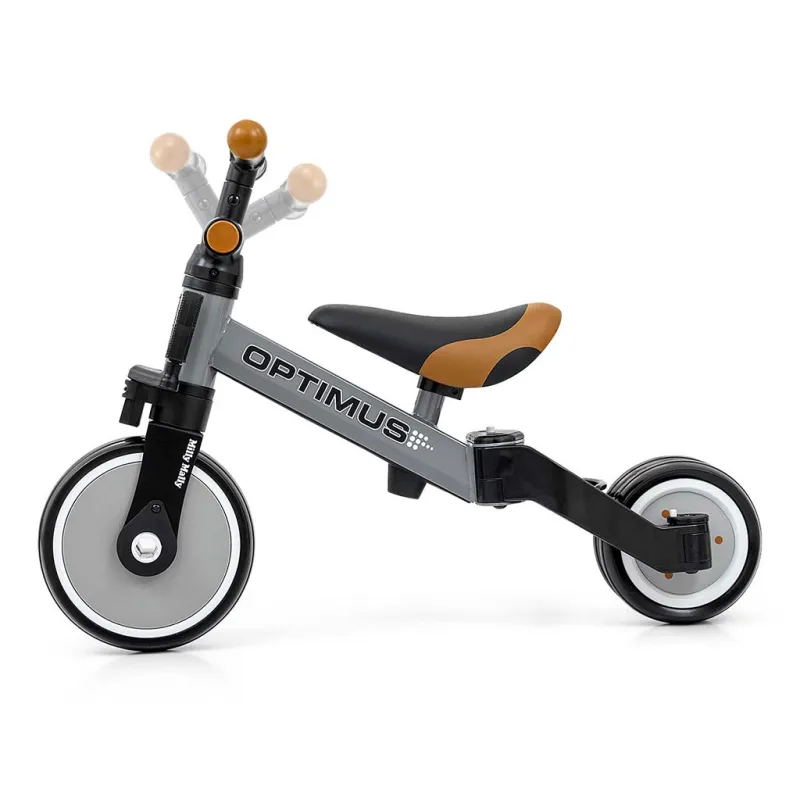 Milly Mally Dětská tříkolka 3v1 Optimus grey
