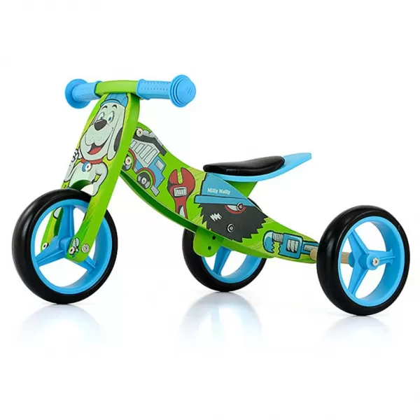 Milly Mally Dětské multifunkční odrážedlo kolo 2v1 JAKE Bob
