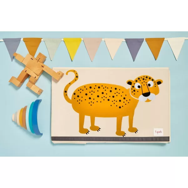 3 SPROUTS Truhla na hračky Leopard Orange