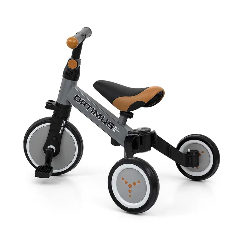 Milly Mally Dětská tříkolka 3v1 Optimus grey