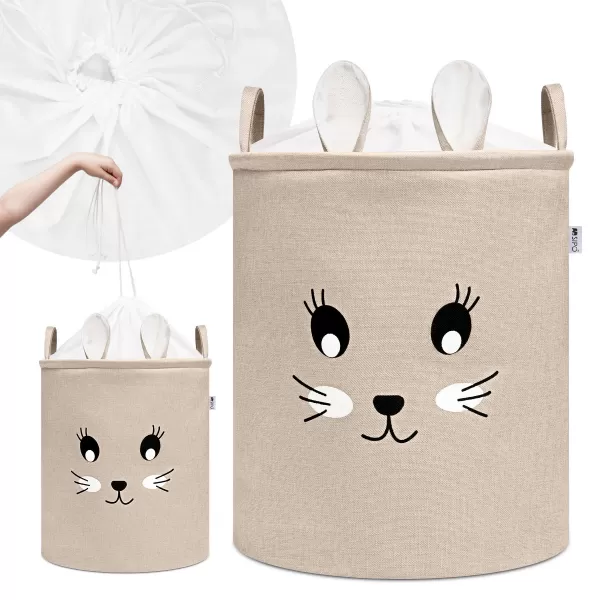 Sipo Koš na hračky XL se šňůrkou, skládací bavlněný / 63 l