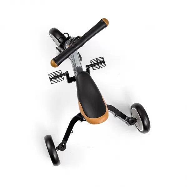 Milly Mally Dětská tříkolka 4v1 Optimus Plus s vodící tyčí grey