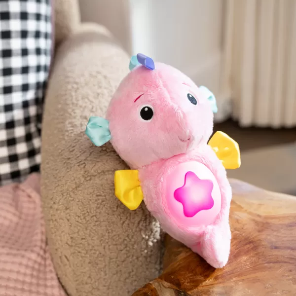 BABY EINSTEIN Hračka uklidňující se senzorem pláče mořský koník růžový Sea Dreams Seahorse™ 0m+