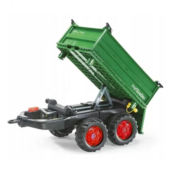 Milly Mally Sklápěcí 2 nápravový traktorový přívěs Rolly Toys Mega Trailer zelený
