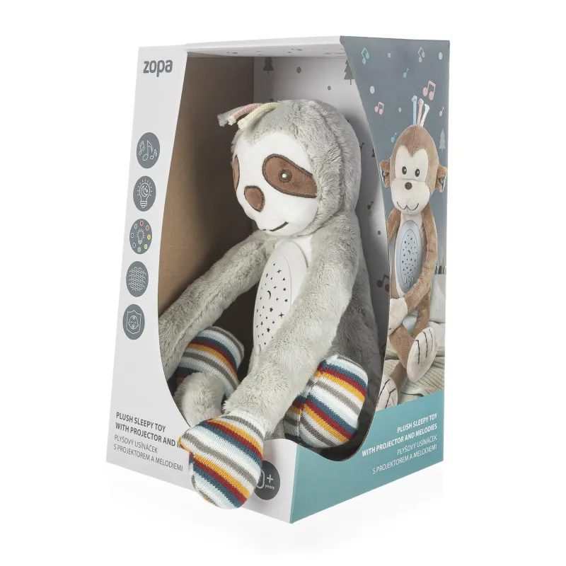 Zopa Plyšový usínáček s projektorem a melodiemi, Raccoon