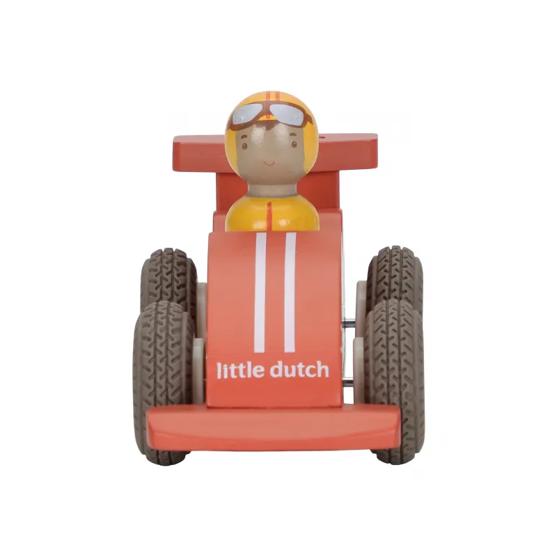 Little Dutch Závodní autíčka na setrvačník dřevěná
