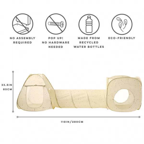 3 SPROUTS Dětský Stan a tunel 3v1 Recycled