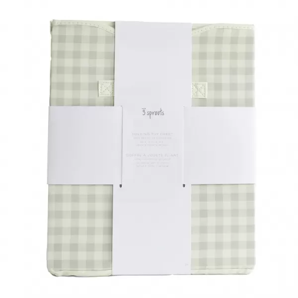 3 SPROUTS Truhla na hračky Recycled Gringham Beige