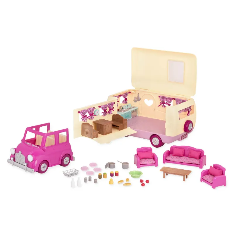 Li‘l Woodzeez Sada na kempování Pink Happy Camper