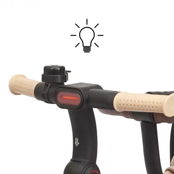 Milly Mally Luxusní dětská tříkolka s osvětlením Twinkle beige