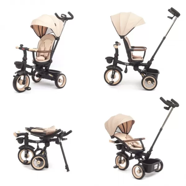 Milly Mally Luxusní dětská tříkolka s osvětlením Twinkle beige