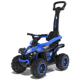 Baby Mix Dětské odrážedlo Mega s vodící tyčí modré