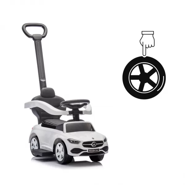 Milly Mally Odrážedlo s vodící tyčí MERCEDES C-Class Deluxe White