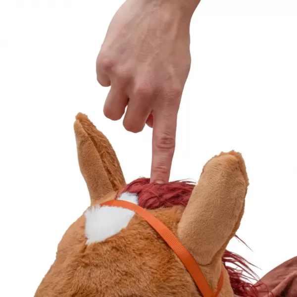 Baby Mix Plyšový skákací koník se zvukem hnědý