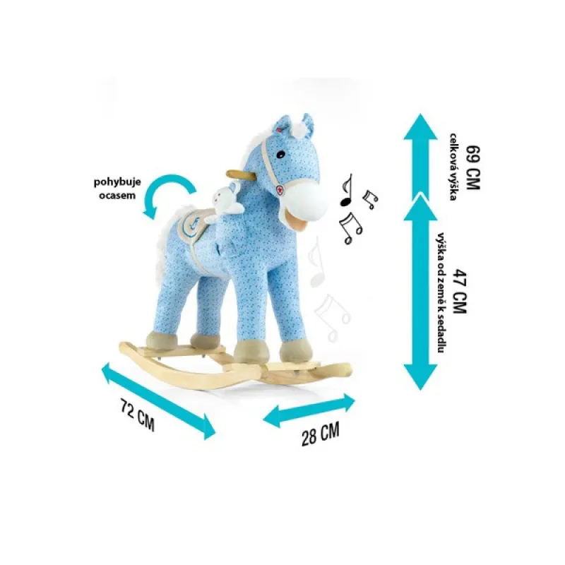 Milly Mally Houpací koník s melodií Pony Gray Dot