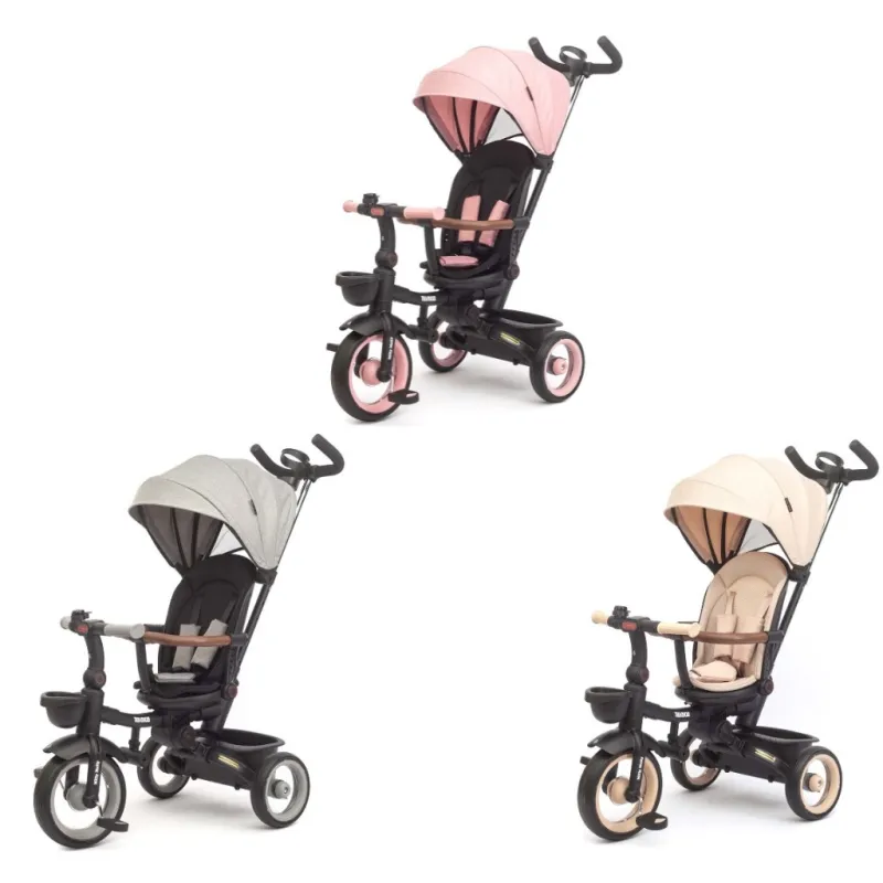 Milly Mally Luxusní dětská tříkolka s osvětlením Twinkle beige