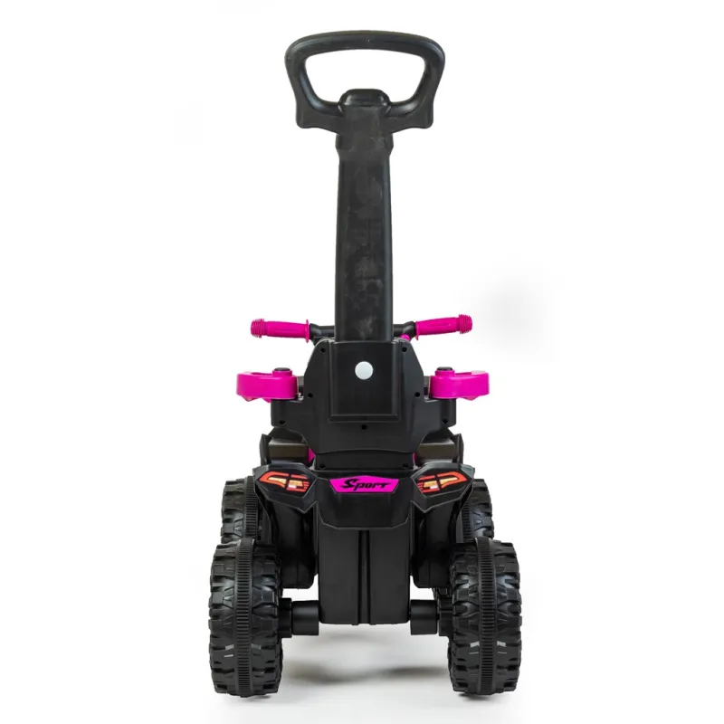 Baby Mix Dětské odrážedlo Mega s vodící tyčí růžové