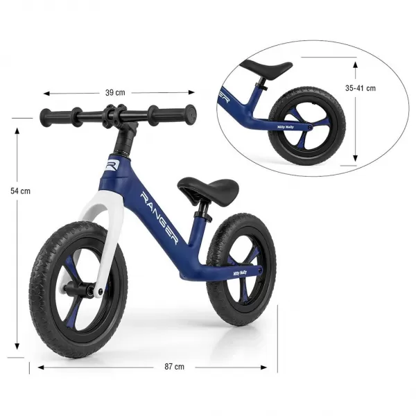 Milly Mally Dětské balanční kolo Ranger Navy