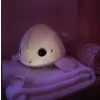 PABOBO Svítící plyšový muchláček BELUGA velryba s melodiemi, bílým šumem a senzorem pláče
