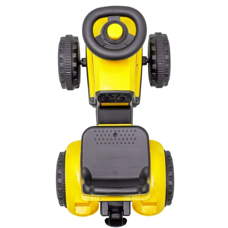 Baby Mix Dětské odrážedlo traktor s vlečkou Benny žlutý